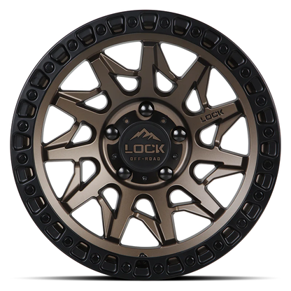 Lock Off Road Wheels ロックオフロード ホイール LUNATIC | Matte Bronze w/ Matte Black Ring