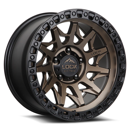 Lock Off Road Wheels ロックオフロード ホイール LUNATIC | Matte Bronze w/ Matte Black Ring