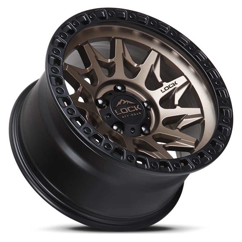 Lock Off Road Wheels ロックオフロード ホイール LUNATIC | Matte Bronze w/ Matte Black Ring