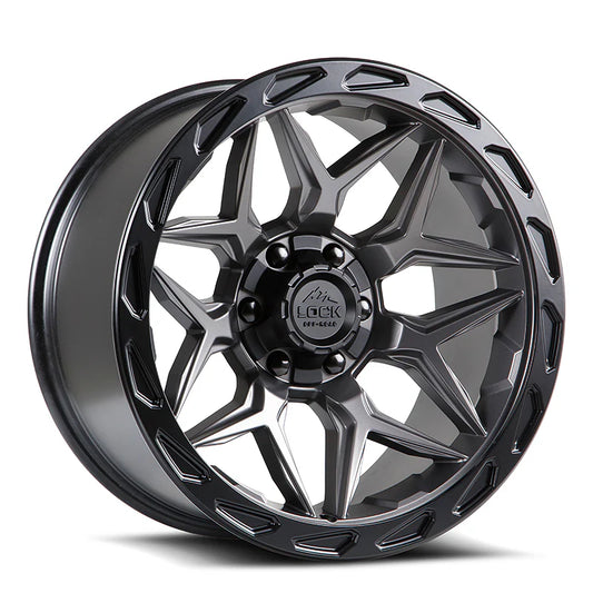 Lock Off Road Wheels ロックオフロード ホイール MATRIX | Matte Gray w/ Matte Black Ring