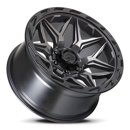 Lock Off Road Wheels ロックオフロード ホイール MATRIX | Matte Gray w/ Matte Black Ring