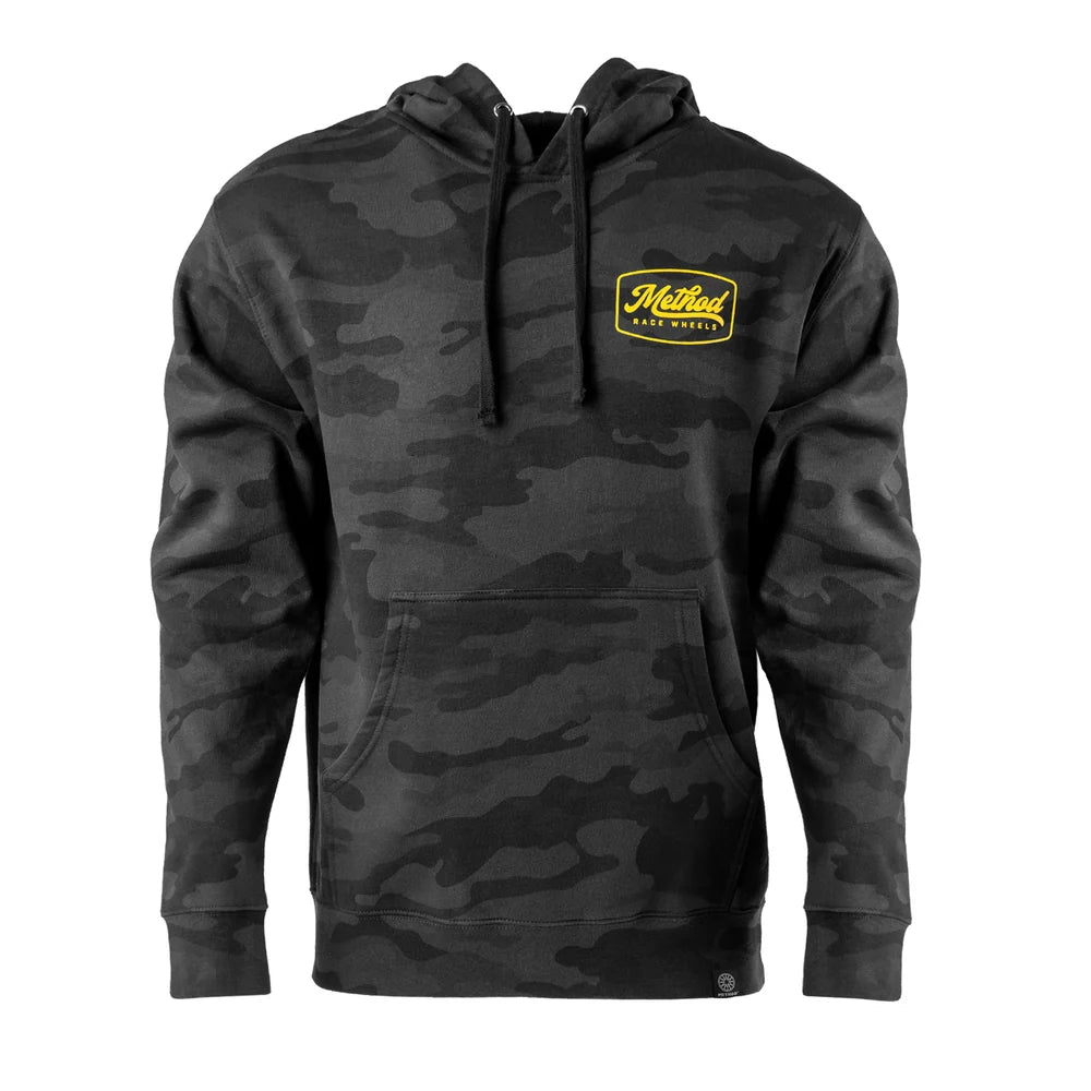 Method メソッド Camo Script Badge Pullover Hoodie Black Camo