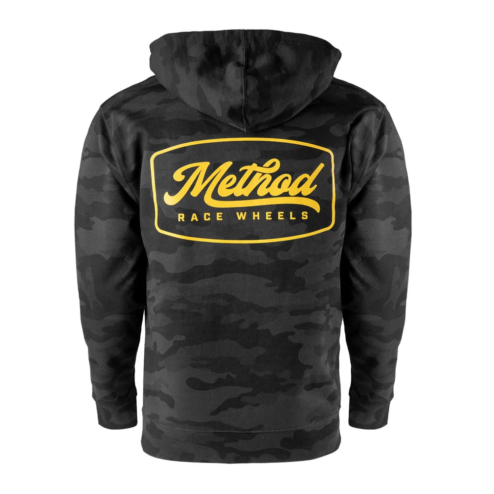 Method メソッド Camo Script Badge Pullover Hoodie Black Camo