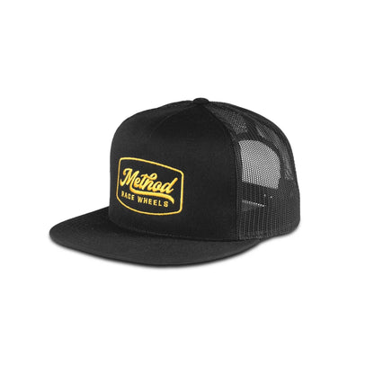 Method Race Wheels Script Badge Flatbill Trucker Hat Snapback Black