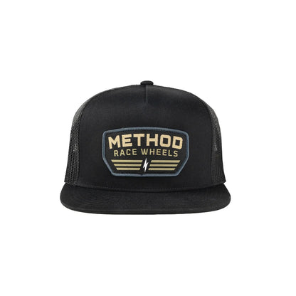 Method メソッド Flight Badge Flatbill Trucker Hat Snapback Black