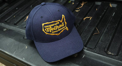 Method メソッド Gasket Curvebill Trucker Hat Snapback Navy