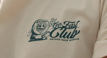 Method Race Wheels Go Fast Club Tシャツ Ecru