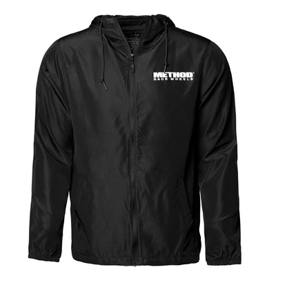 Method メソッド Brand Logo Windbreaker Zip-Up Black