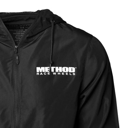 Method メソッド Brand Logo Windbreaker Zip-Up Black