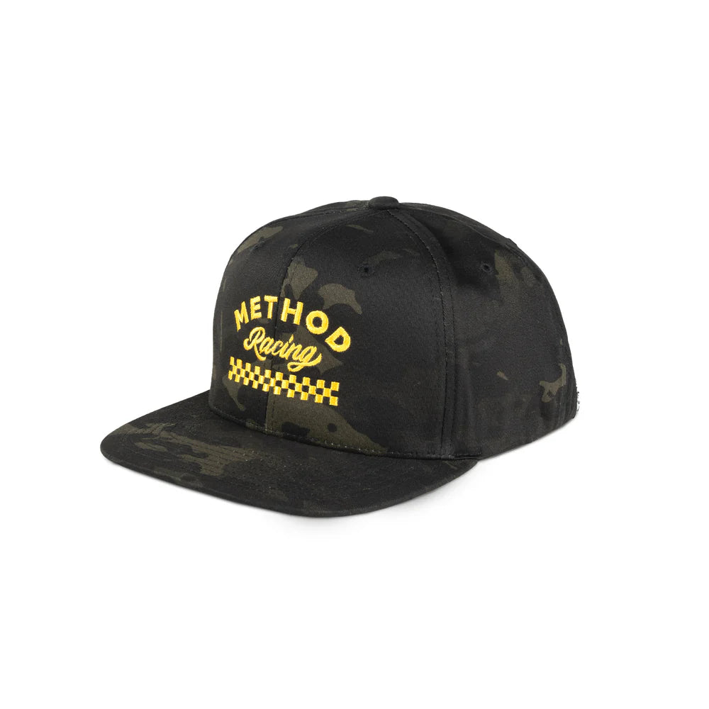 Method メソッド Race Shop Flatbill Trucker Hat Snapback Black Multicam