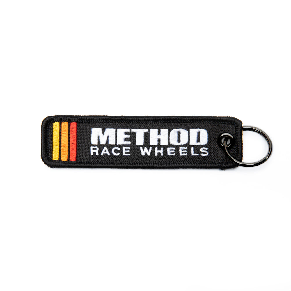 Method メソッド Classic Stripes Logo Keychain Black