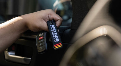 Method メソッド Classic Stripes Logo Keychain Black