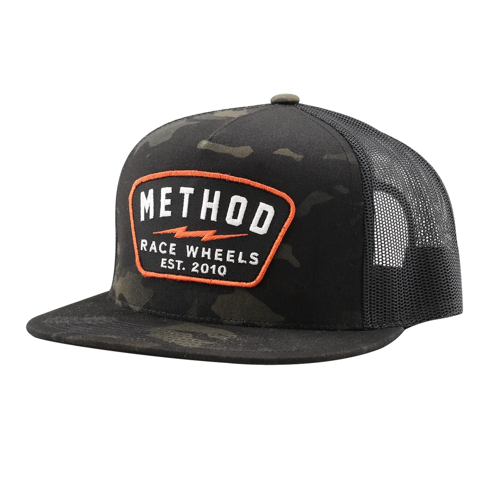 Method Race Wheels Bolt Patch Trucker Hat Snapback Dark Camo Black