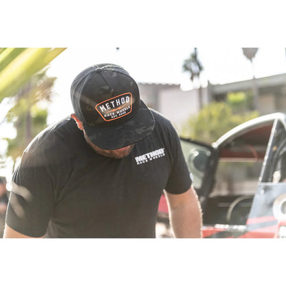 Method メソッド Bolt Patch Trucker Hat Snapback Dark Camo Black
