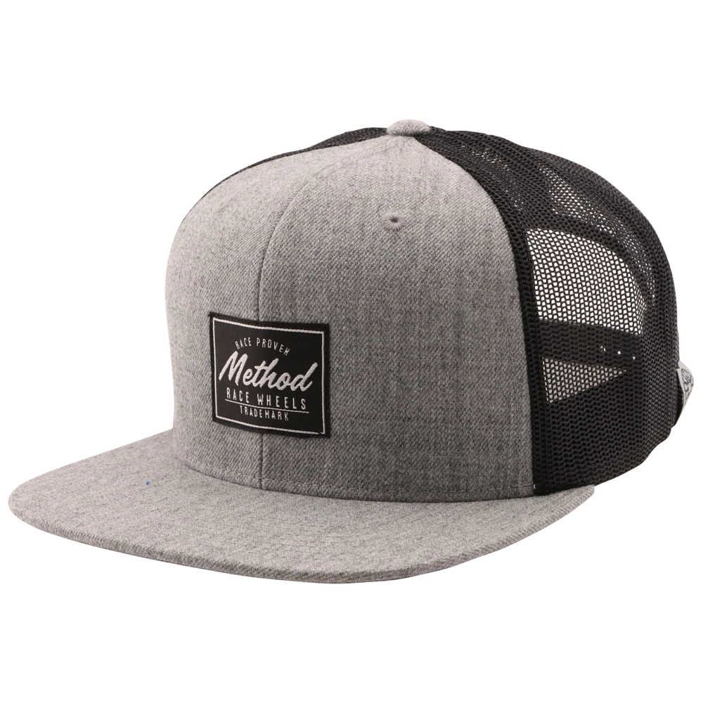 Method メソッド Race Proven Trucker Hat Snapback Heather Grey Black