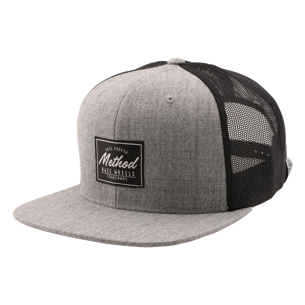 Method Race Wheels Race Proven Trucker Hat Snapback Heather Grey Black