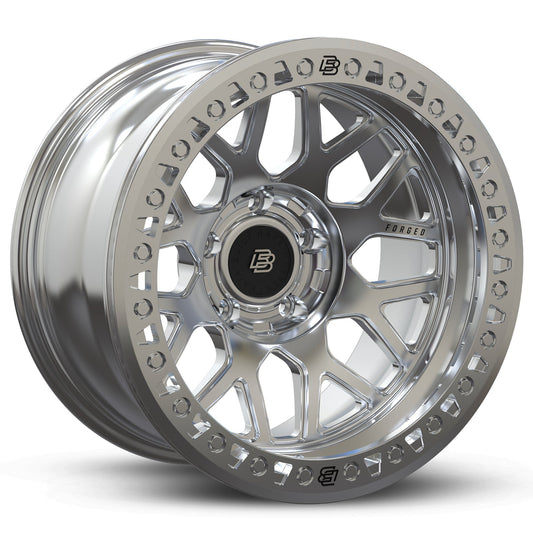 Baja Built バハビルト Lite Brite Outlaw Forged Beadlock | Machined Raw (raw ring & aluminum bolts) フォージドホイール
