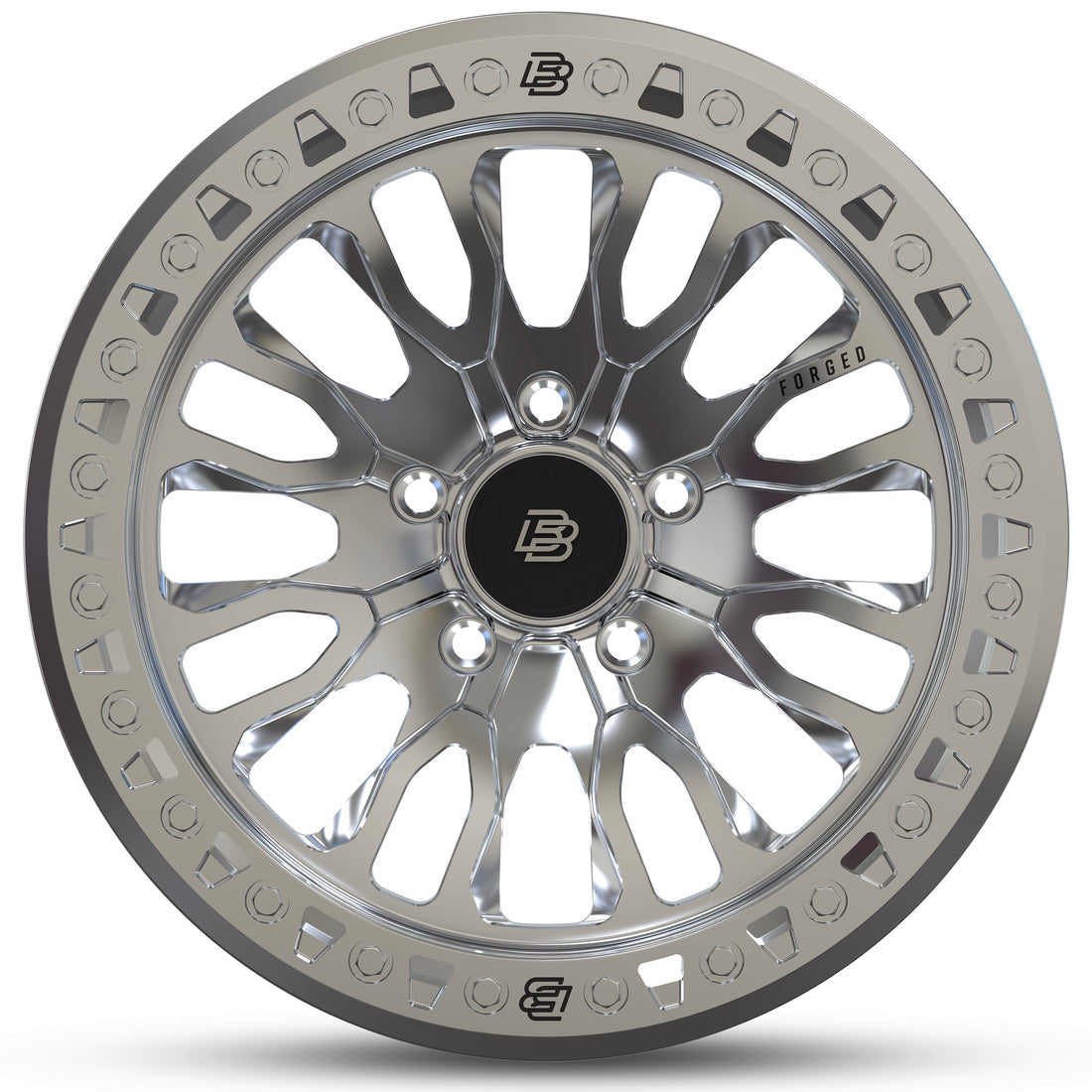 Baja Built バハビルト Renegade Forged Beadlock | Machined Raw (raw ring & aluminum bolts) フォージド鍛造ホイール