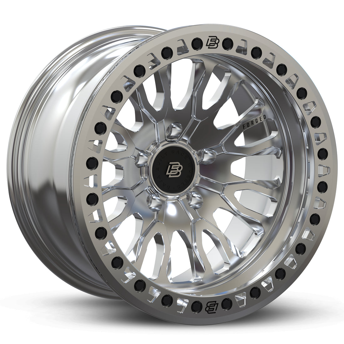Baja Built バハビルト Renegade Forged Beadlock | Machined Raw (raw ring & black bolts) フォージド鍛造ホイール