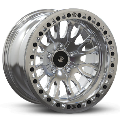Baja Built バハビルト Renegade Forged Beadlock | Machined Raw (raw ring & black bolts) フォージド鍛造ホイール