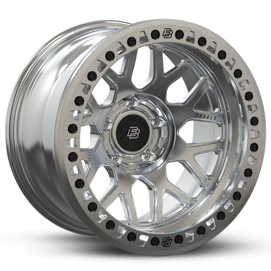 Baja Built バハビルト Lite Brite Outlaw Forged Beadlock | Machined Raw (raw ring & black bolts) フォージドホイール