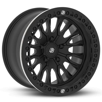 Baja Built バハビルト Renegade Forged Beadlock | Matt Black (black ring & black bolts) フォージド鍛造ホイール