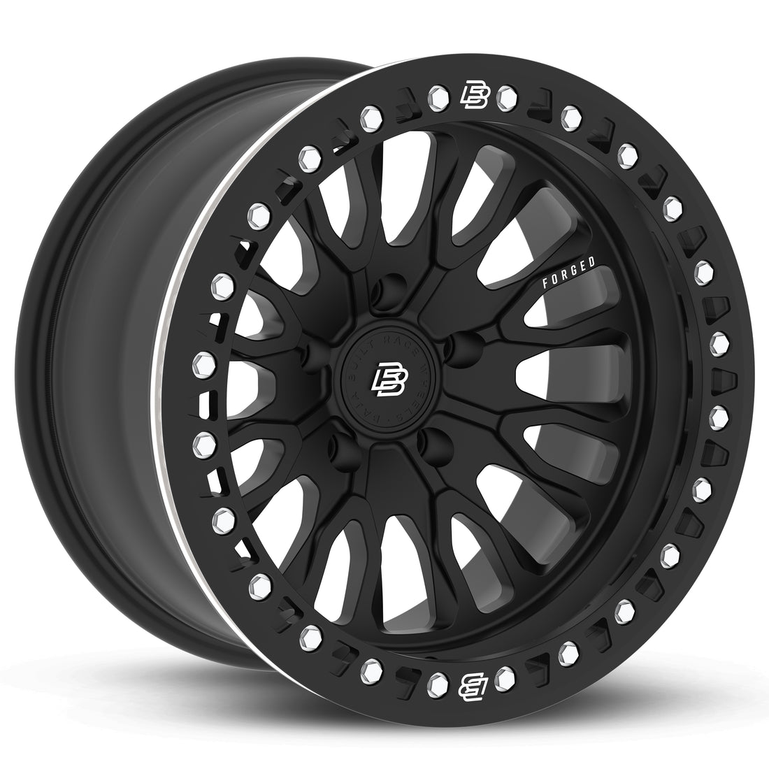 Baja Built バハビルト Renegade Forged Beadlock | Matt Black (black ring & aluminum bolts) フォージド鍛造ホイール