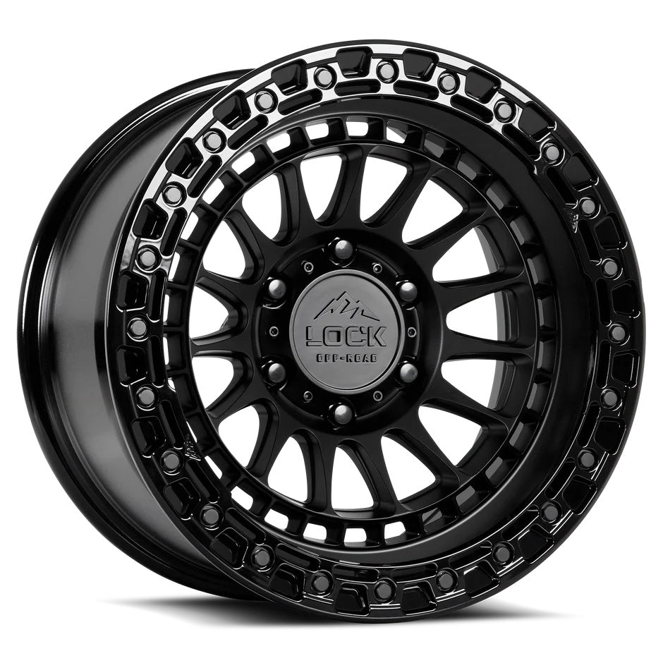 Lock Off Road Wheels ロックオフロード ホイール MOJAVE | Matte Black w/ Gloss Black Ring