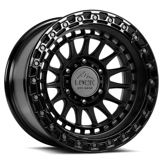 Lock Off Road Wheels ロックオフロード ホイール MOJAVE | Matte Black w/ Gloss Black Ring