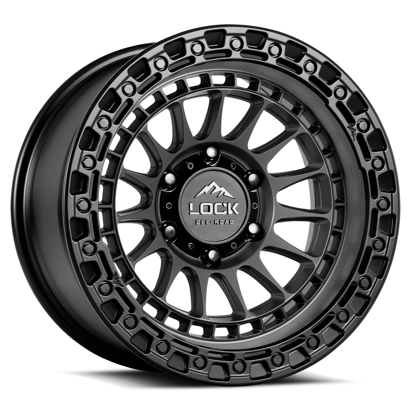 Lock Off Road Wheels ロックオフロード ホイール MOJAVE | Matte Grey w/ Matte Black Ring