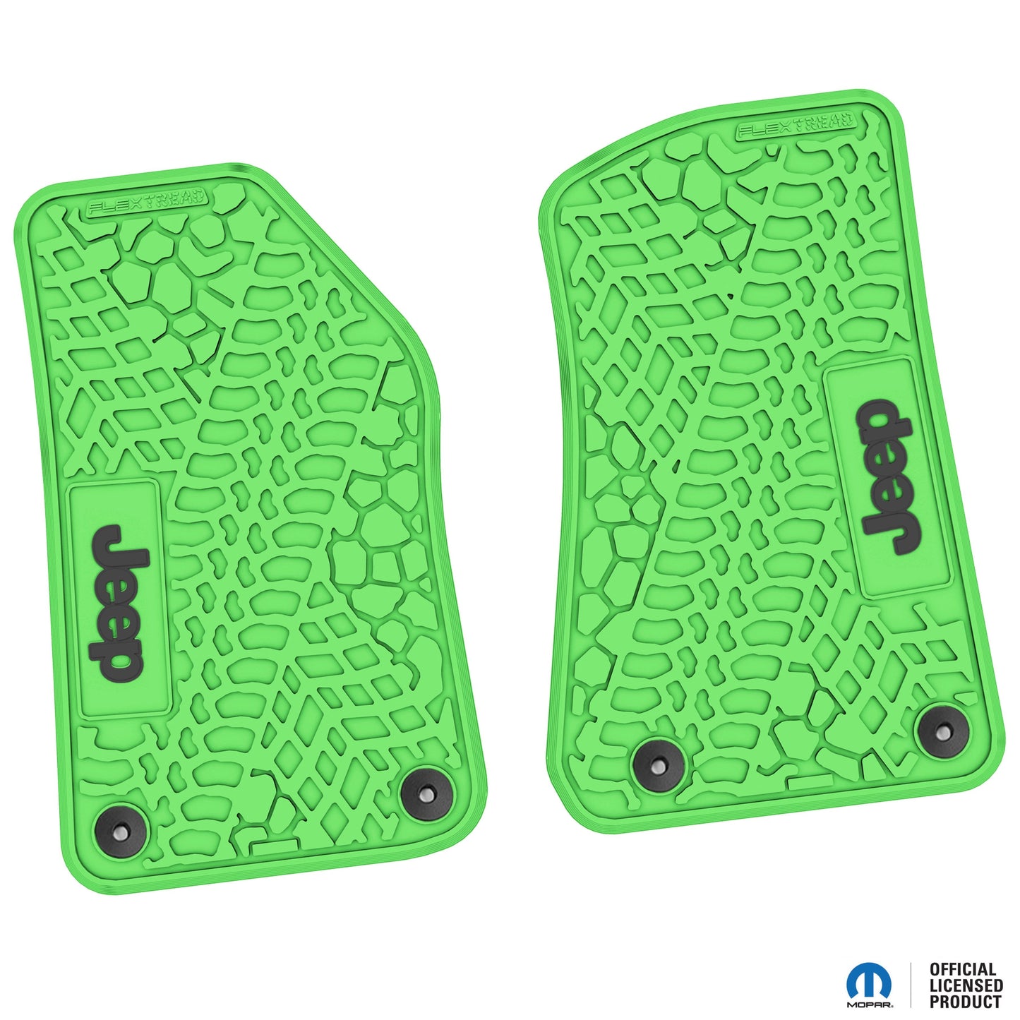 Flex Tread JL/JT用 フロアマット (フロントのみ) | Jeep ロゴ入り
