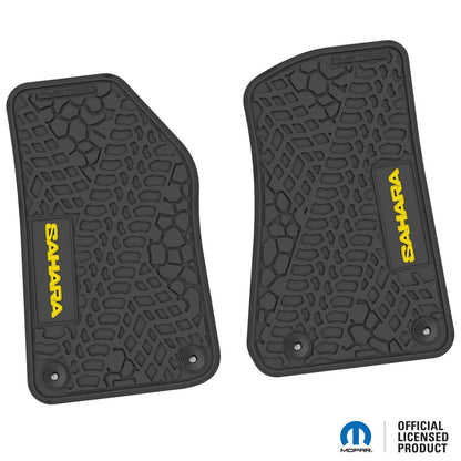 Flex Tread JL用 フロアマット (フロントのみ) | SAHARA ロゴ入り