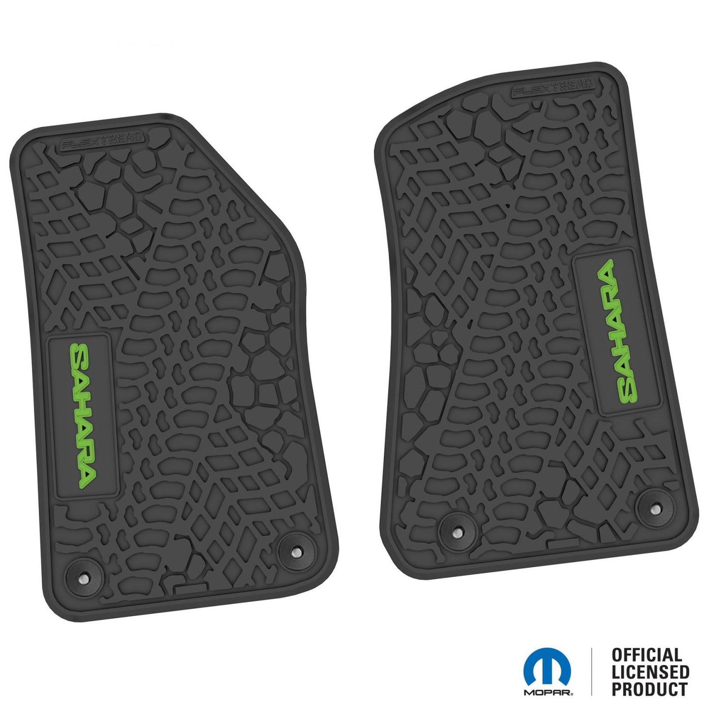 Flex Tread JL用 フロアマット (フロントのみ) | SAHARA ロゴ入り
