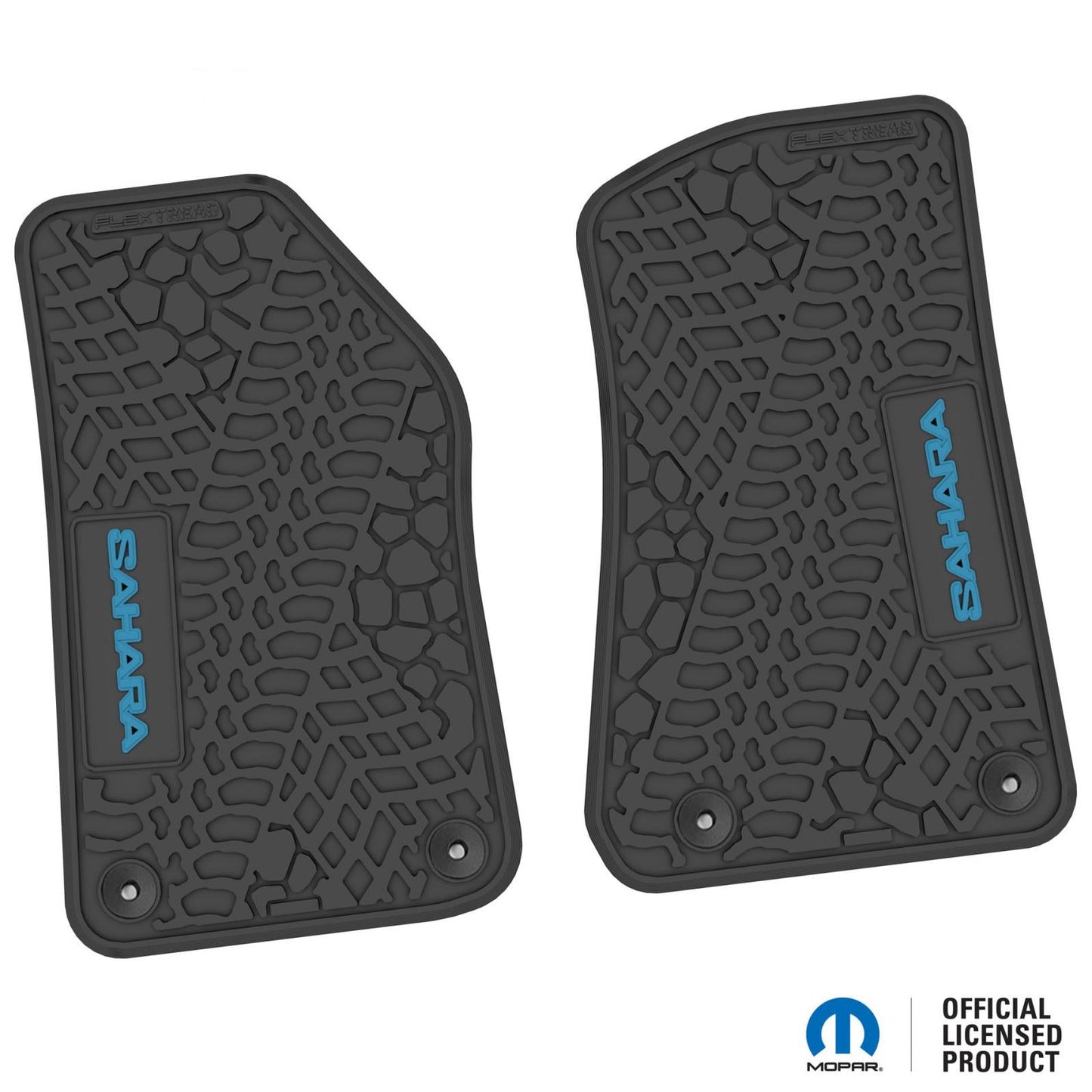 Flex Tread JL用 フロアマット (フロントのみ) | SAHARA ロゴ入り