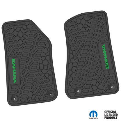 Flex Tread JL用 フロアマット (フロントのみ) | SAHARA ロゴ入り