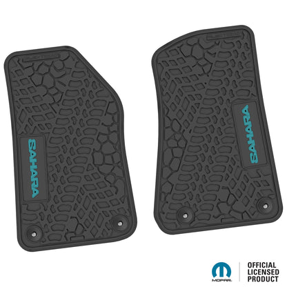 Flex Tread JL用 フロアマット (フロントのみ) | SAHARA ロゴ入り
