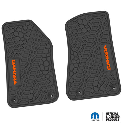 Flex Tread JL用 フロアマット (フロントのみ) | SAHARA ロゴ入り