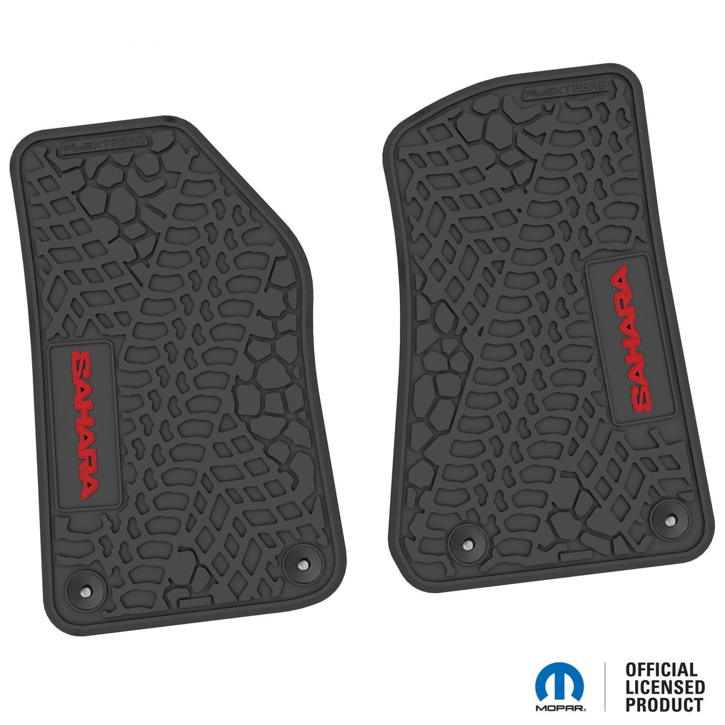 Flex Tread JL用 フロアマット (フロントのみ) | SAHARA ロゴ入り