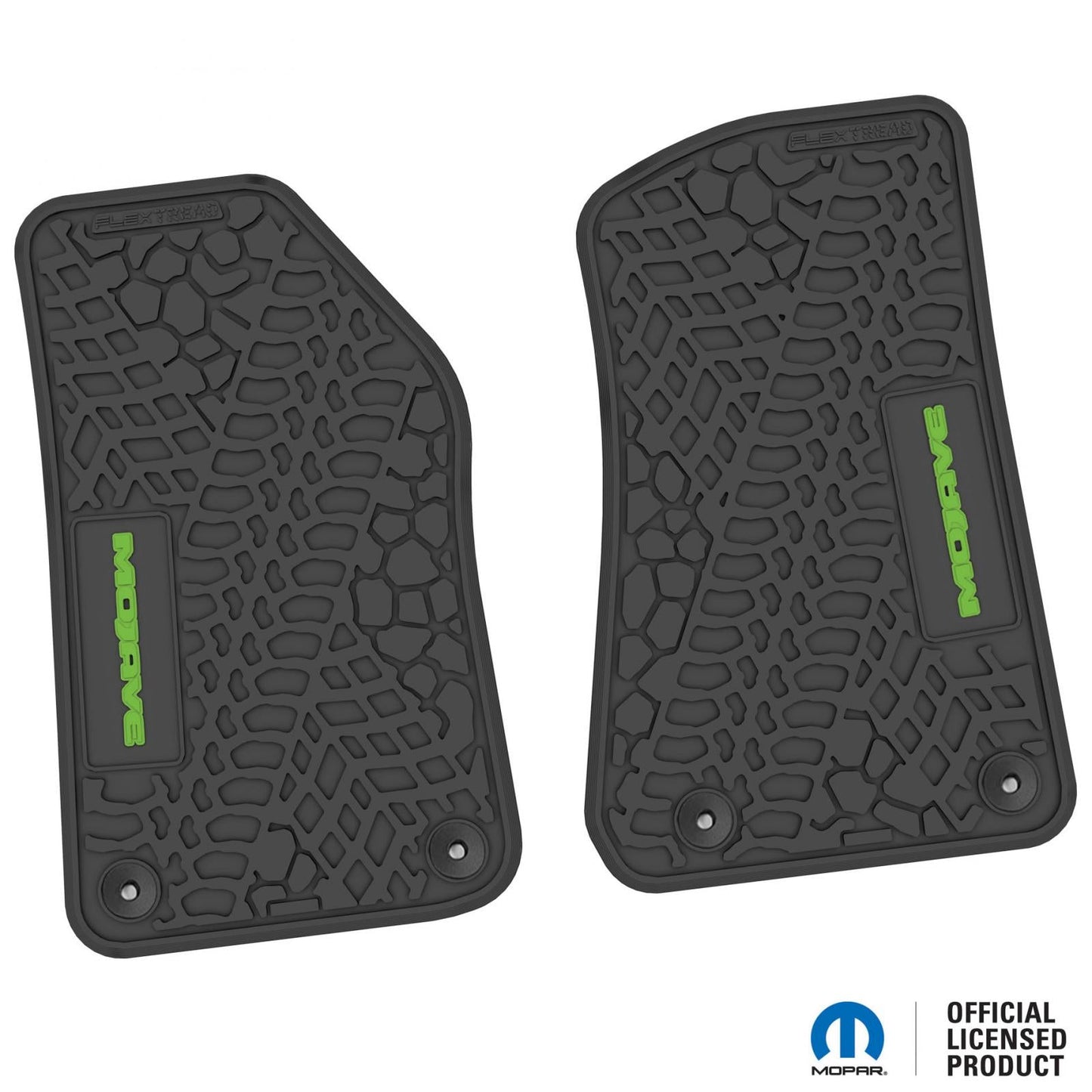 Flex Tread JL/JT用 フロアマット (フロントのみ) | MOJAVE ロゴ入り