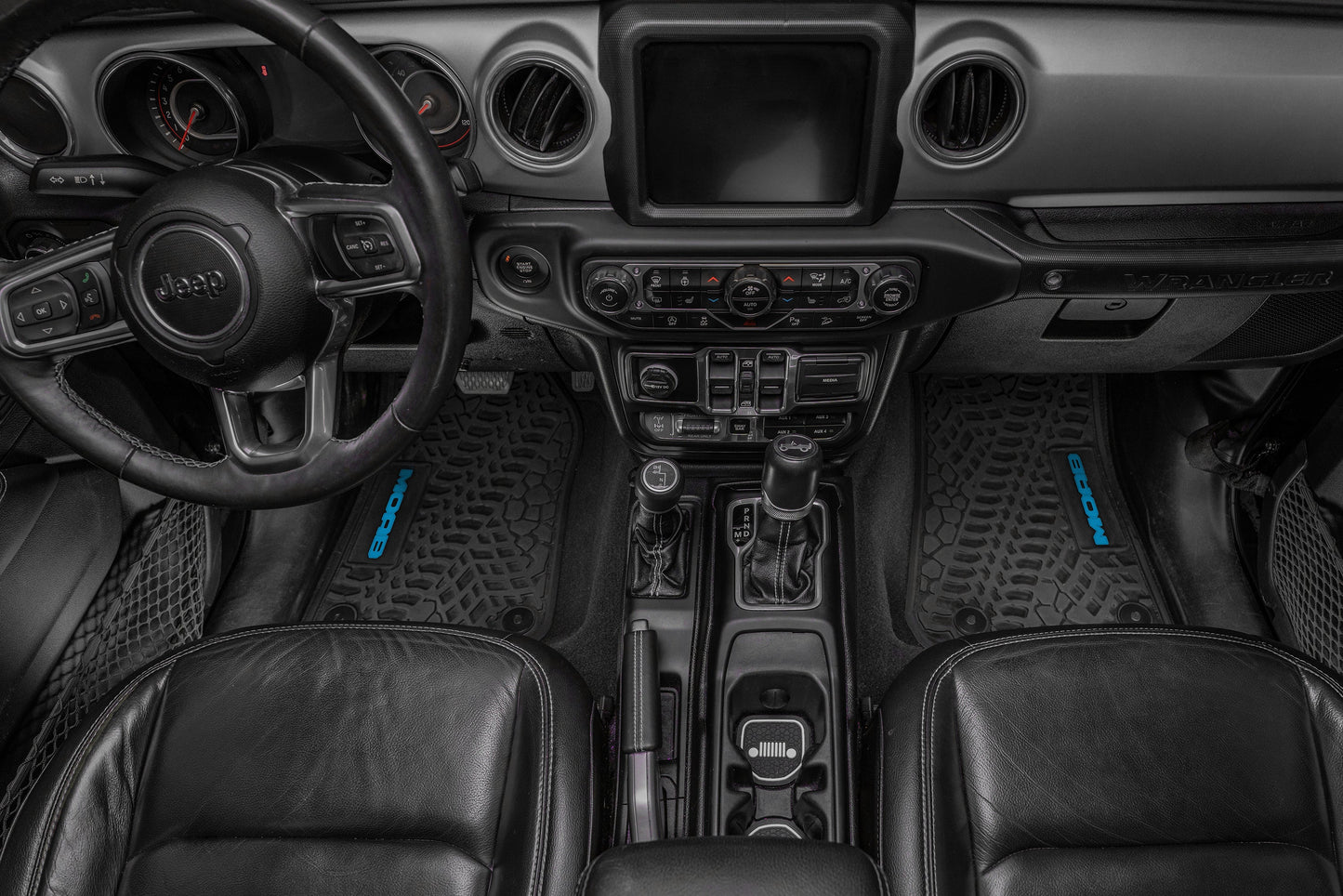 Flex Tread JL(2ドア/4ドア)用 フロアマット (フロントのみ) | MOAB ロゴ入り