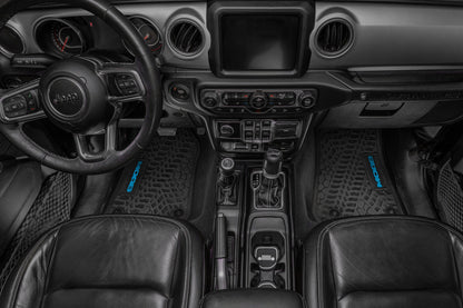 Flex Tread JL(2ドア/4ドア)用 フロアマット (フロントのみ) | MOAB ロゴ入り