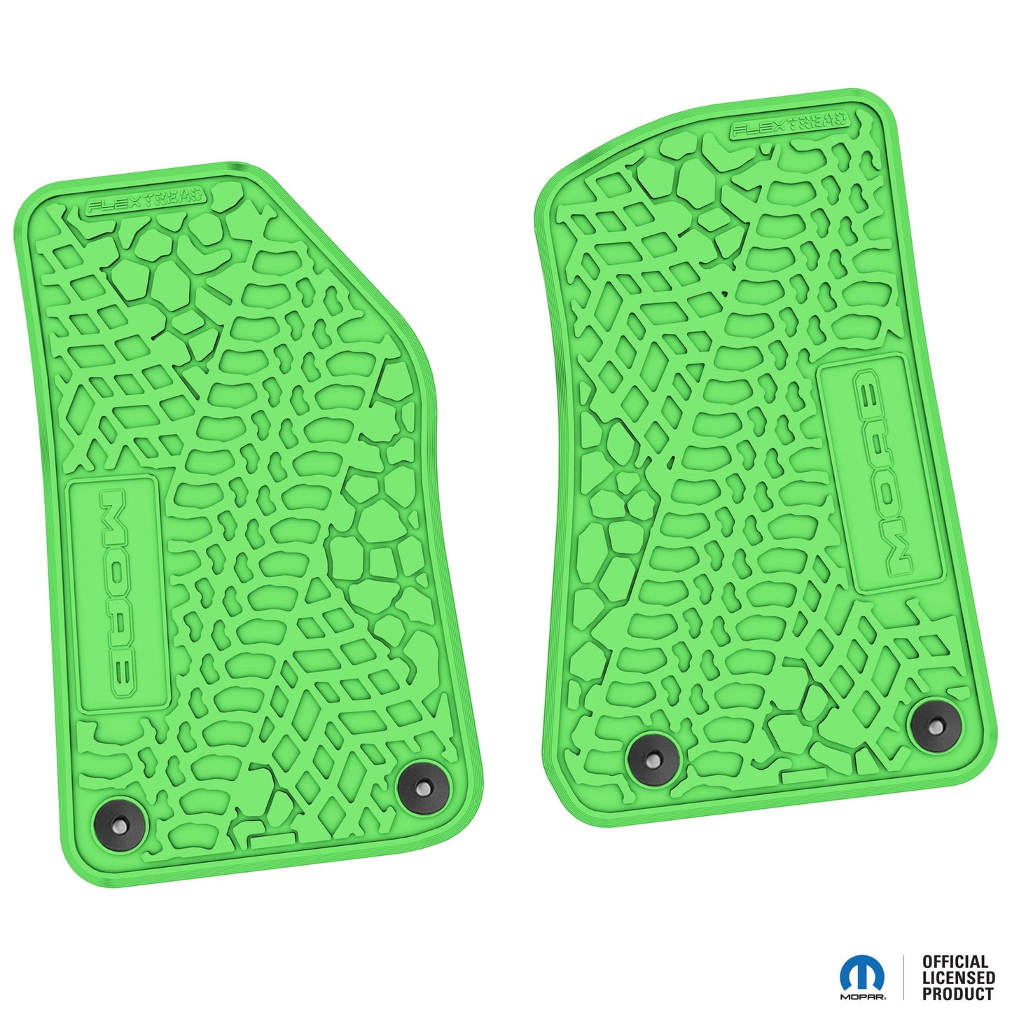 Flex Tread JL(2ドア/4ドア)用 フロアマット (フロントのみ) | MOAB ロゴ入り