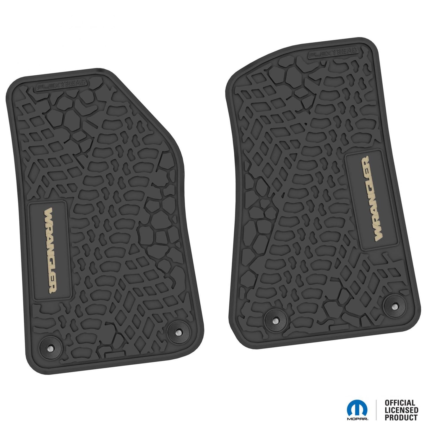 Flex Tread JL用 フロアマット (フロントのみ) | WRANGLER ロゴ入り