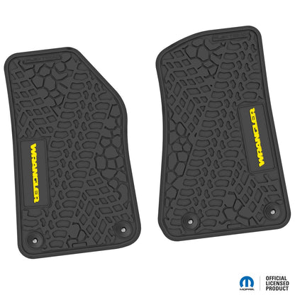 Flex Tread JL用 フロアマット (フロントのみ) | WRANGLER ロゴ入り