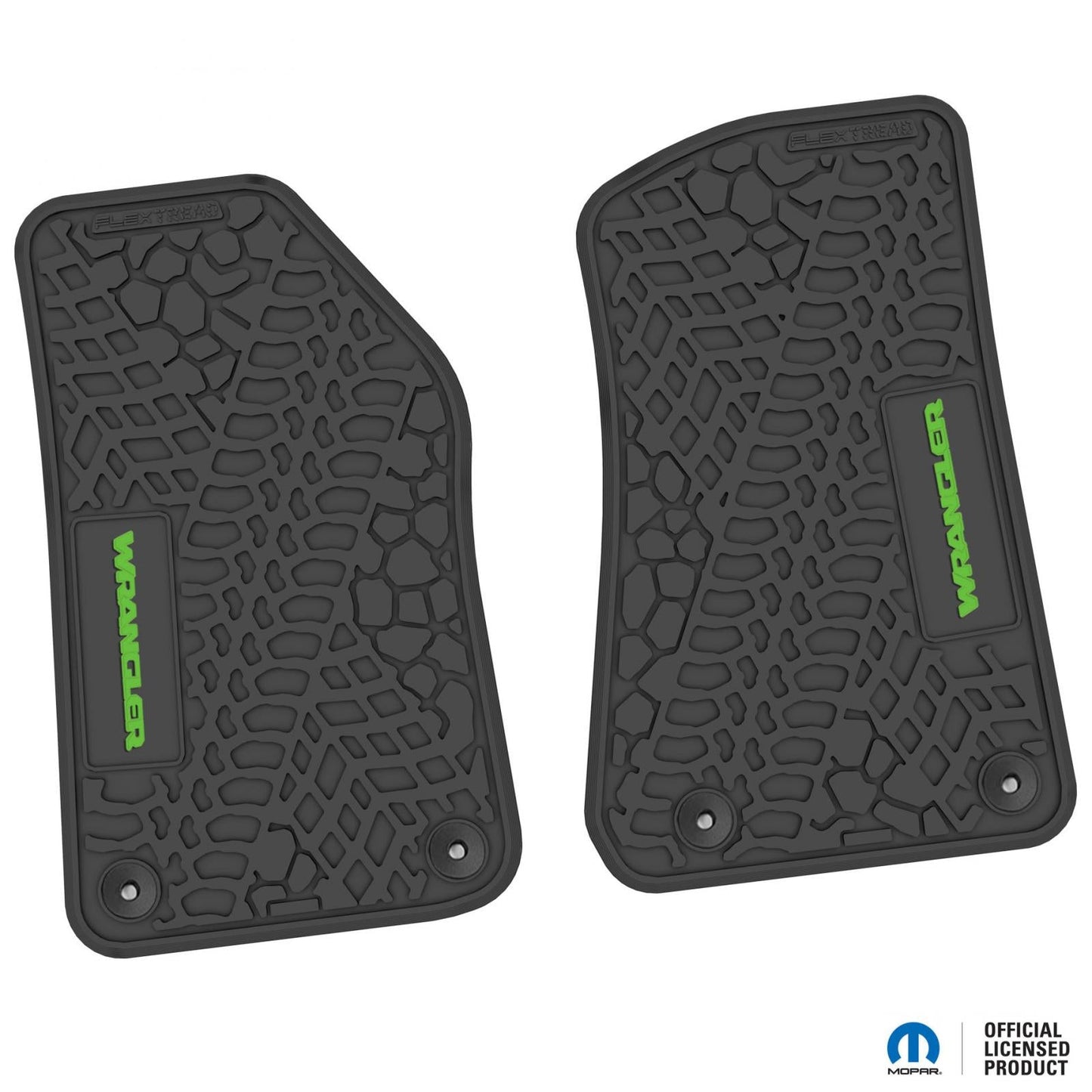 Flex Tread JL用 フロアマット (フロントのみ) | WRANGLER ロゴ入り