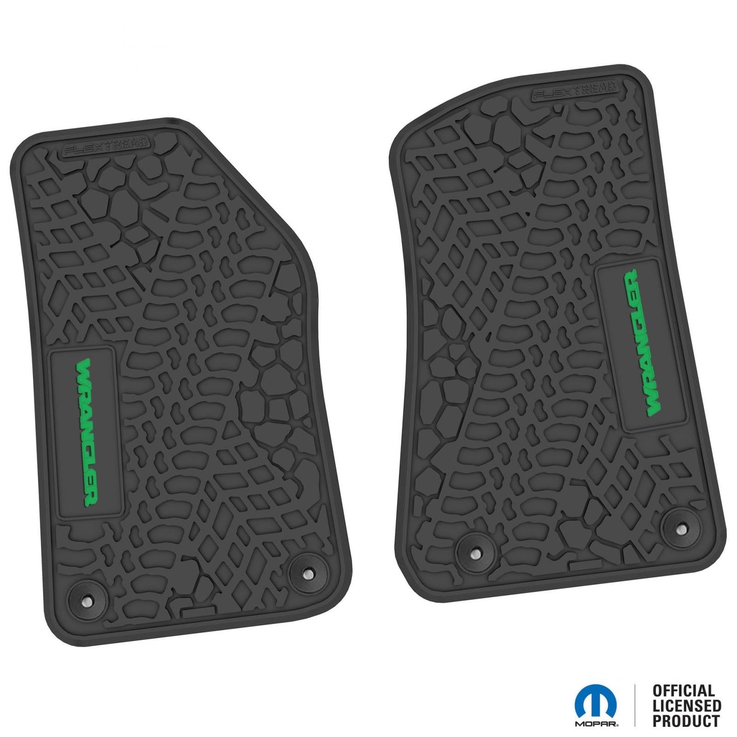 Flex Tread JL用 フロアマット (フロントのみ) | WRANGLER ロゴ入り