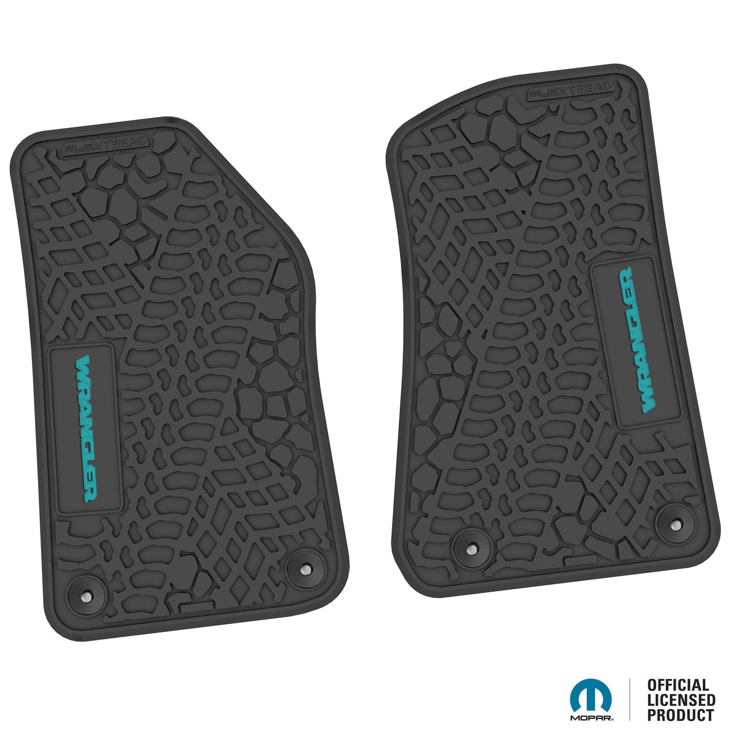 Flex Tread JL用 フロアマット (フロントのみ) | WRANGLER ロゴ入り