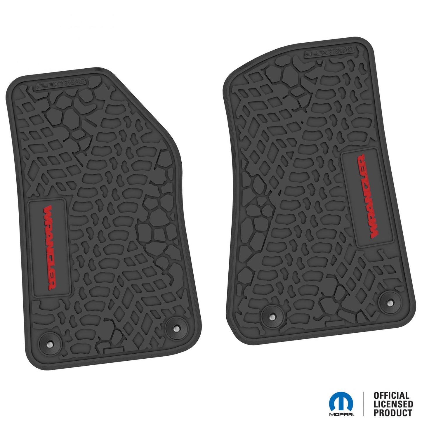 Flex Tread JL用 フロアマット (フロントのみ) | WRANGLER ロゴ入り
