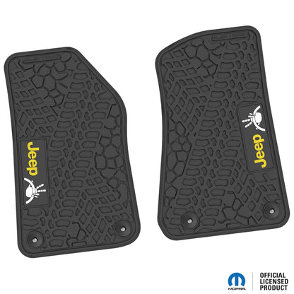 Flex Tread  JL/JT用 フロアマット (フロントのみ) | Jeep Wave & ステアリングロゴ入り
