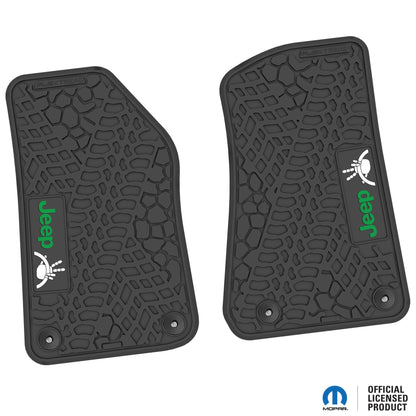 Flex Tread  JL/JT用 フロアマット (フロントのみ) | Jeep Wave & ステアリングロゴ入り